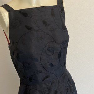 #18 Women's Black Brocade Apron Dress by MINISTRY, Sz: 6